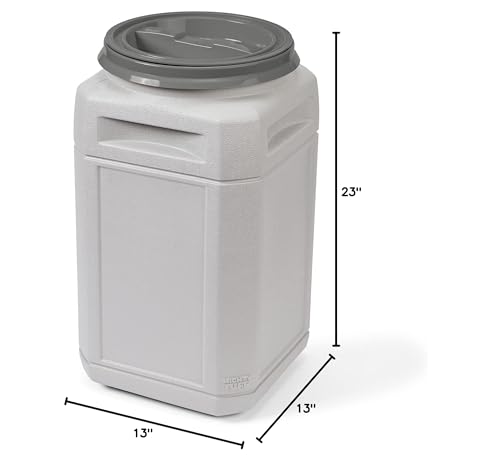 Mighty Tuff 13 Gallon/up to 54 Pound Pet Food Storage Container with Airtight Lid and Built-In Handles for Easy Transport, Made for Durable and Versatile Storage