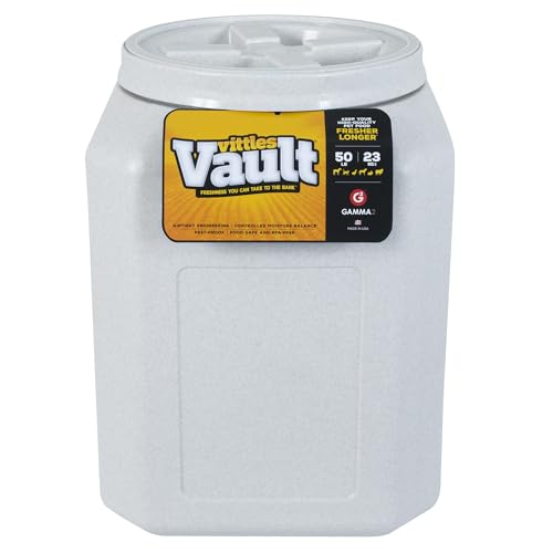 Vault Dog Food Storage Container, Up To 50 Pounds Dry Pet Food Storage, Made in USA