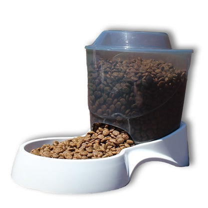 Van Ness Pets Small Gravity Auto Feeder for Cats/Dogs, 3 Pound Capacity GRAY