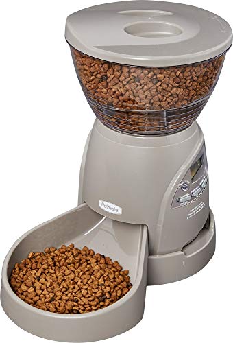 Petmate Portion Right Programmable Dog and Cat Feeder 2 Sizes Brushed Nickel