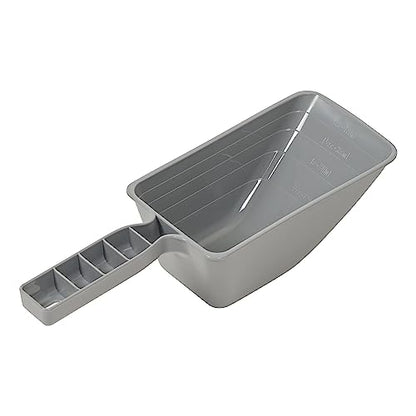 Amazon Basics Airtight Dog Food Storage Container with Scoop, 69 QT, Gray