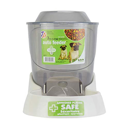 Van Ness Pets Small Gravity Auto Feeder for Cats/Dogs, 3 Pound Capacity GRAY