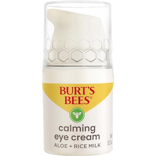 Burt's Bees Calming Eye Cream with Aloe and Rice Milk for Sensitive Skin, 0.5 Fluid Ounces, White