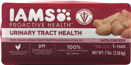 IAMS PROACTIVE HEALTH Adult Urinary Tract Health Dry Cat Food with Chicken, 7 lb. Bag