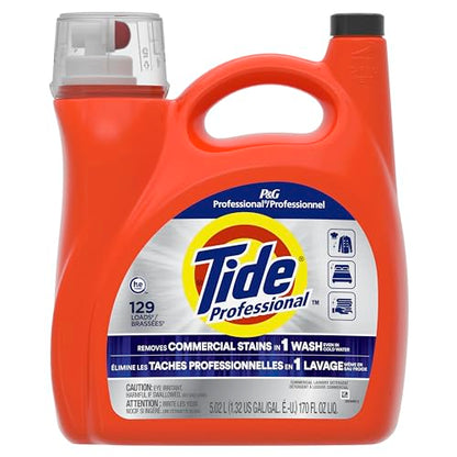 P&G PROFESSIONAL Tide Professional Commercial Liquid Laundry Detergent, 129 loads, 170 Fl oz (4 Count)