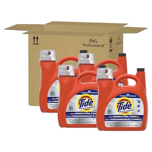 P&G PROFESSIONAL Tide Professional Commercial Liquid Laundry Detergent, 129 loads, 170 Fl oz (4 Count)