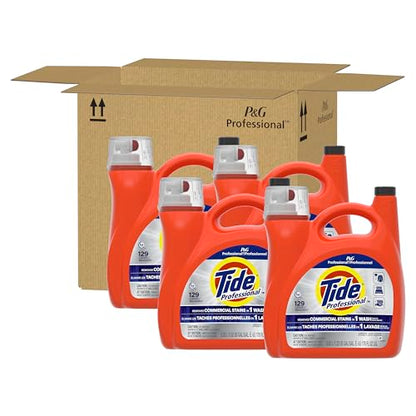 P&G PROFESSIONAL Tide Professional Commercial Liquid Laundry Detergent, 129 loads, 170 Fl oz (4 Count)