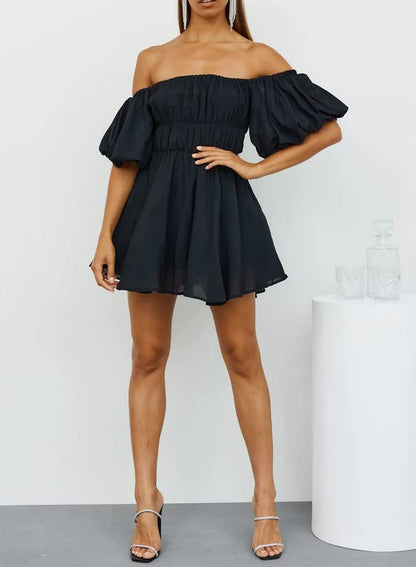 Women's Square Neck Off Shoulder Spring Dresses