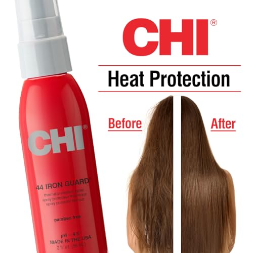 CHI 44 Iron Guard Thermal Protection Spray, Nourishing Formula Helps Resist Heat Damage to Hair & Tame Frizz, 2 Oz