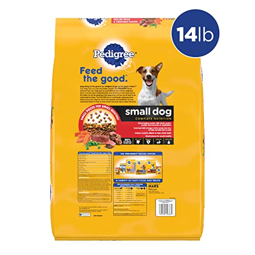 Complete Nutrition Adult Small Dog Dry Dog Food, Grilled Steak and Vegetable Flavor, 14 lb. Bag