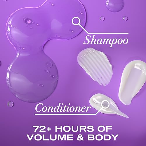 OGX Thick & Full + Biotin & Collagen Shampoo & Conditioner Set, (packaging may vary), Purple, 13 Fl Oz (Pack of 2)