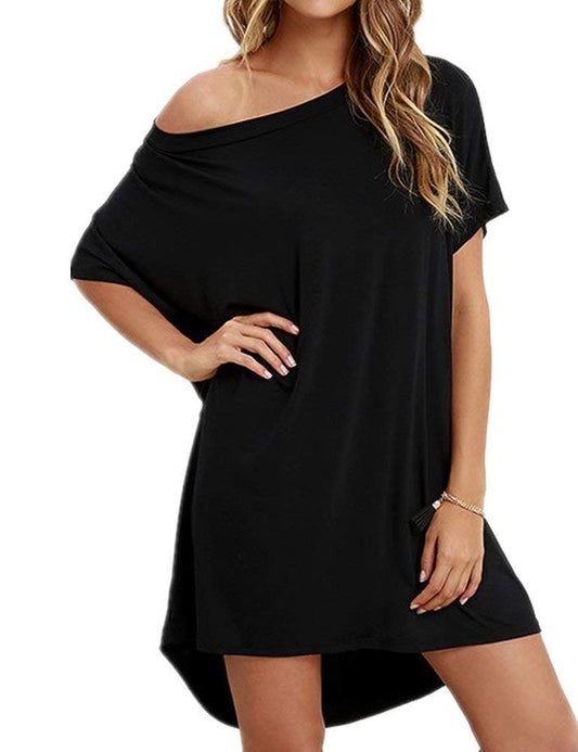 Women Loose T Shirts Home Short Shirt Mini Dresses