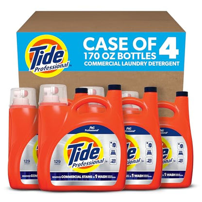 P&G PROFESSIONAL Tide Professional Commercial Liquid Laundry Detergent, 129 loads, 170 Fl oz (4 Count)