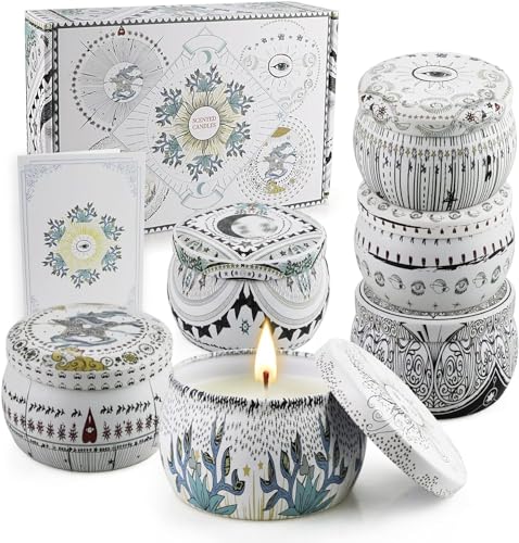 Scented Candles Gift Set 6 Packs,Aromatherapy Candle Gifts for Women,180H Lasting Burn Soy Wax Candles bulk for Home Scented,Ideal for Birthday,Christmas,Thanksgiving