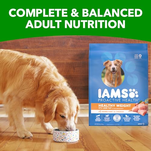 IAMS Adult Healthy Weight Control Dry Dog Food with Real Chicken, 15 lb. Bag