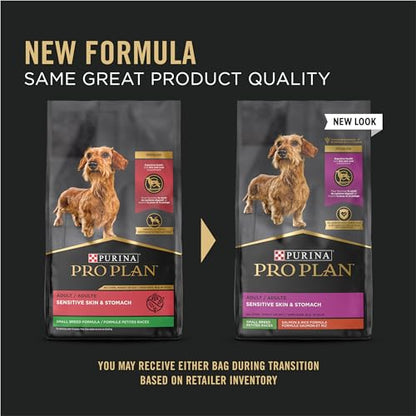 Purina Pro Plan Sensitive Skin and Stomach Adult Dog Food Small Breed Salmon and Rice Formula - 16 lb. Bag