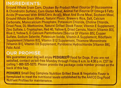 Complete Nutrition Adult Small Dog Dry Dog Food, Grilled Steak and Vegetable Flavor, 14 lb. Bag