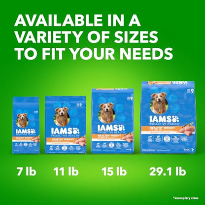 IAMS Adult Healthy Weight Control Dry Dog Food with Real Chicken, 15 lb. Bag