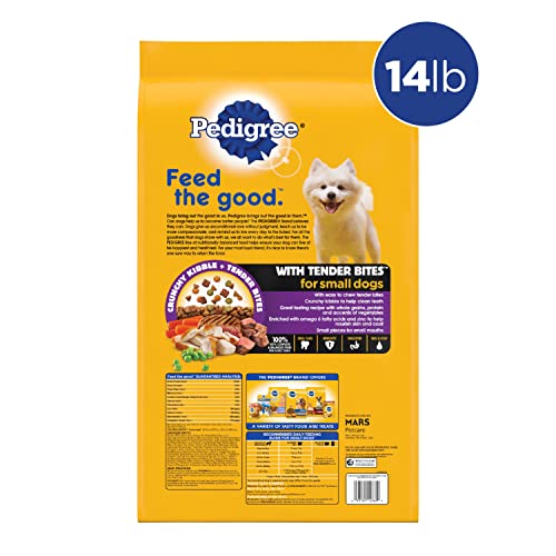 Tender Bites for Small Dogs Adult Dry Dog Food, Chicken and Steak Flavor, 14 lb. Bag