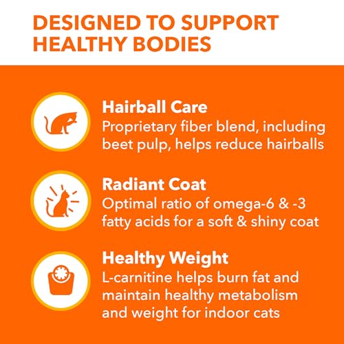 IAMS Proactive Health Adult Indoor Weight & Hairball Care Dry Cat Food with Salmon, 7 lb. Bag