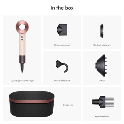 Dyson Limited edition Ceramic Pink and Rose gold Supersonic™ hair dryer with Onyx and Rose Presentation case