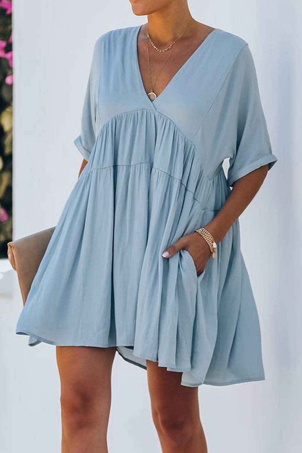 Women's Summer Cute Swing Flowy Tunic Dress