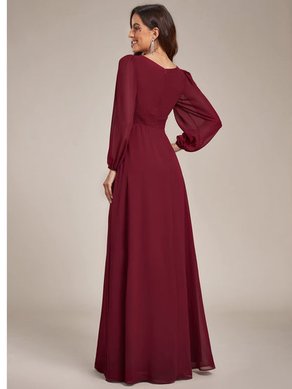 Womens Floor Length Long Sleeve Maxi Dress