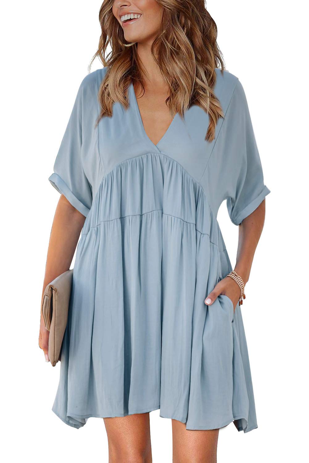 Women's Summer Cute Swing Flowy Tunic Dress