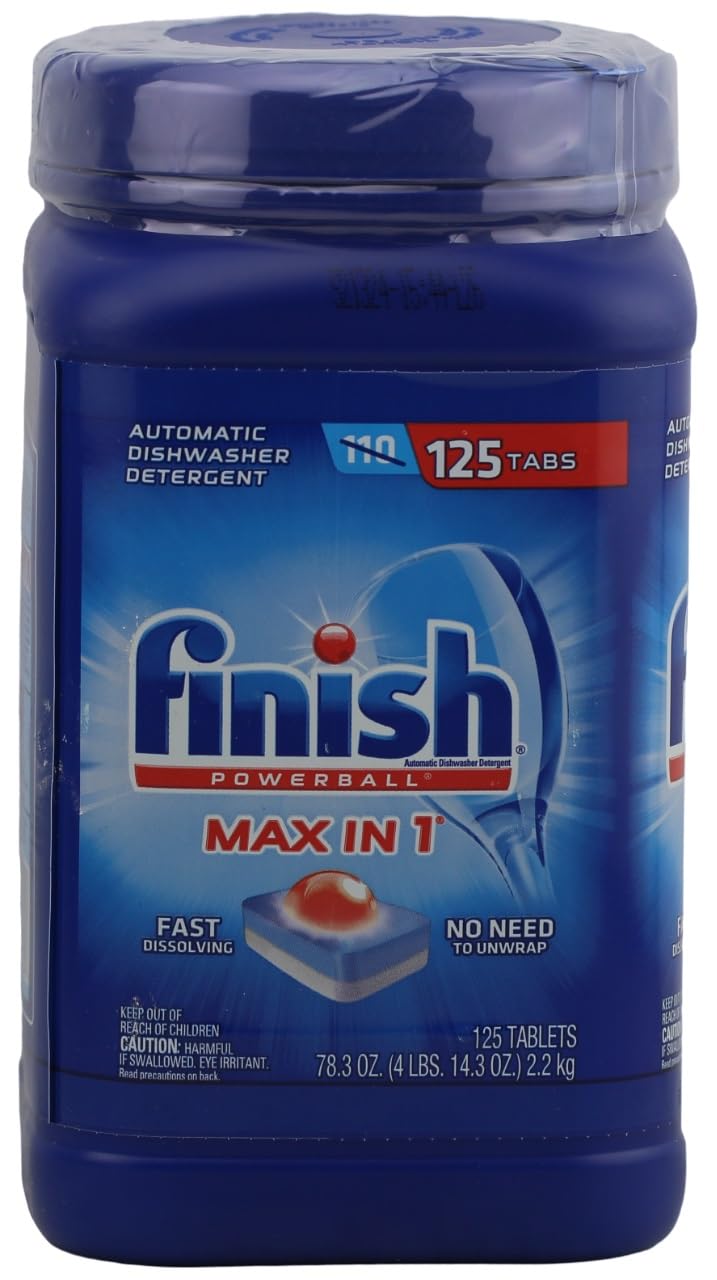 Finish Power Ball Max In One Plus 125 Tablets Net Wt 78.3 Oz