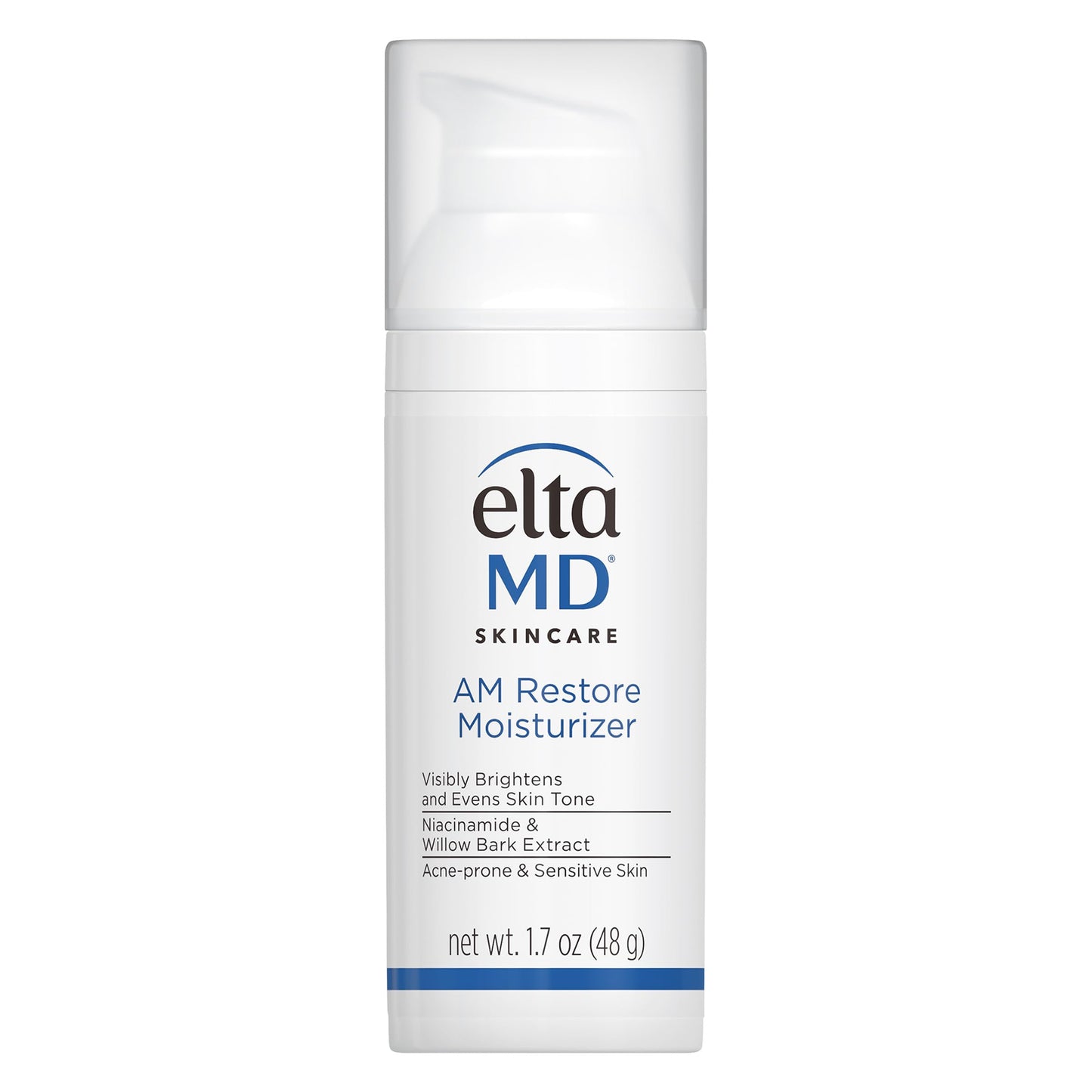 EltaMD AM Restore Face Moisturizer, Light Moisturizer Face Cream, Made with Niacinamide and Hyaluronic Acid, 1.7 oz Pump