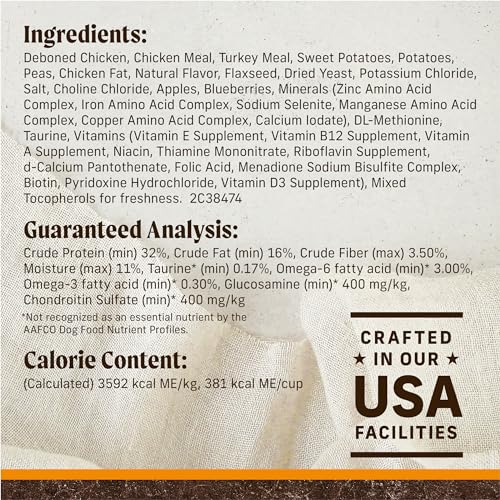 Premium Grain Free Dry Adult Dog Food, Wholesome And Natural Kibble With Real Chicken And Sweet Potato - 22.0 lb. Bag