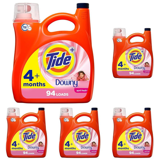 Tide plus Downy Liquid Laundry Detergent April Fresh HE Compatible