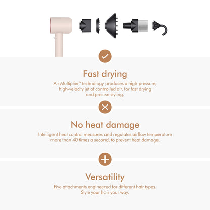 Dyson Limited edition Ceramic Pink and Rose gold Supersonic™ hair dryer with Onyx and Rose Presentation case