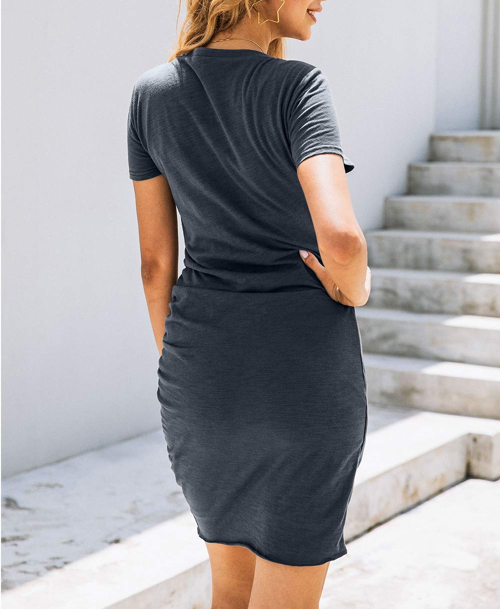 Women’s Summer Casual V Neck Short Sleeve Dresses