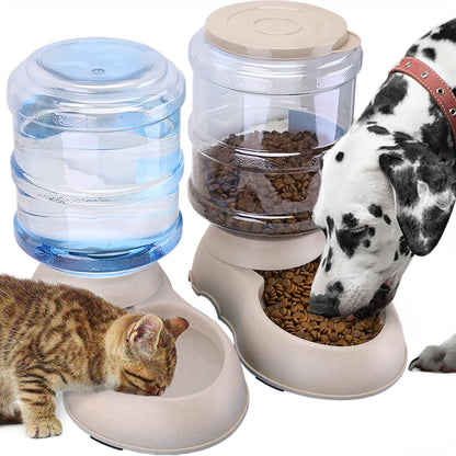 2 Pack Automatic Cat Feeder and Water Dispenser Set