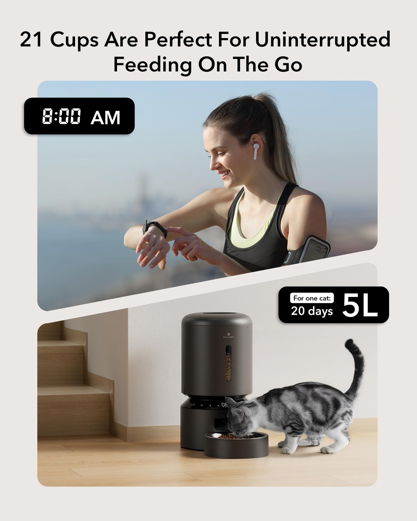 Automatic Cat Feeder, Automatic Dog Feeder with Freshness Preservation