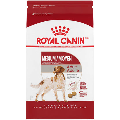 Royal Canin Medium Breed Adult Dry Dog Food, 17 lb bag