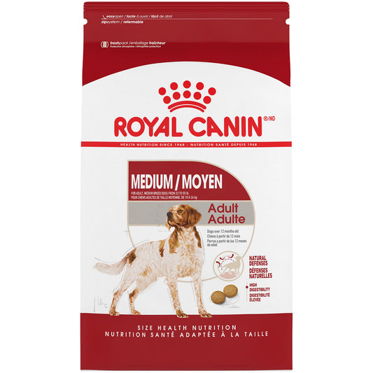 Royal Canin Medium Breed Adult Dry Dog Food, 17 lb bag