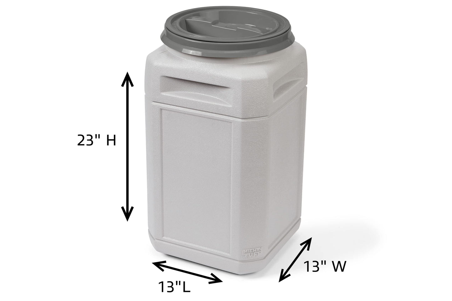 Mighty Tuff 13 Gallon/up to 54 Pound Pet Food Storage Container with Airtight Lid and Built-In Handles for Easy Transport, Made for Durable and Versatile Storage