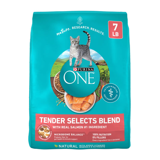 Dry Cat Food, Tender Selects Blend With Real Salmon - 7 lb. Bag