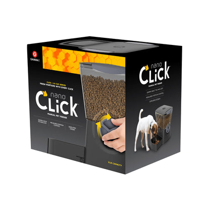 Gamma2 Nano Click, Dog Feeder & Cat Feeder 5lb Capacity for Cat Food or Dog Food Storage