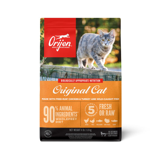 Original Cat, Grain Free Dry Cat Food for All Life Stages, With WholePrey Ingredients, 4lb