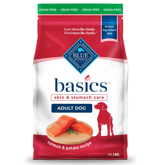 Basics Grain-Free Dry Dog Food for Adult Dogs, Limited Ingredient Diet, Salmon Recipe, 11-lb. Bag