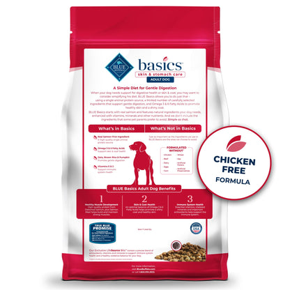 Basics Grain-Free Dry Dog Food for Adult Dogs, Limited Ingredient Diet, Salmon Recipe, 11-lb. Bag