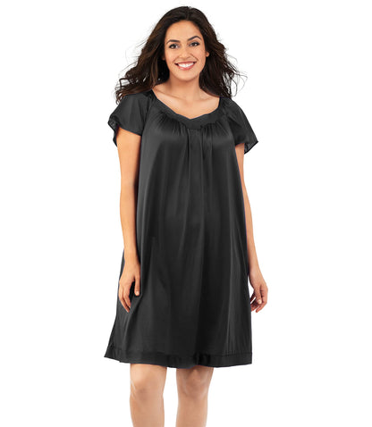 Women's Coloratura Flutter Sleeve Short Gown