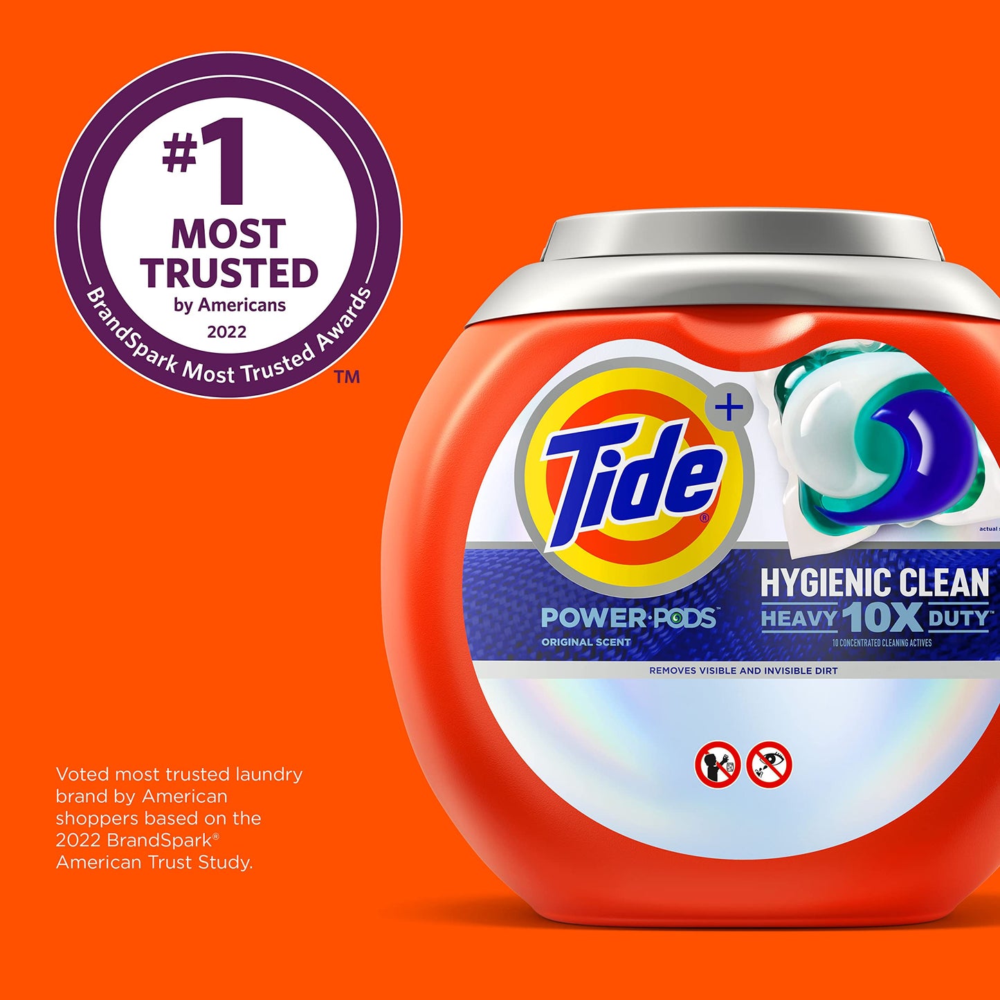 Tide Hygienic Clean Heavy 10x Duty Power PODS Laundry Detergent Soap Pods