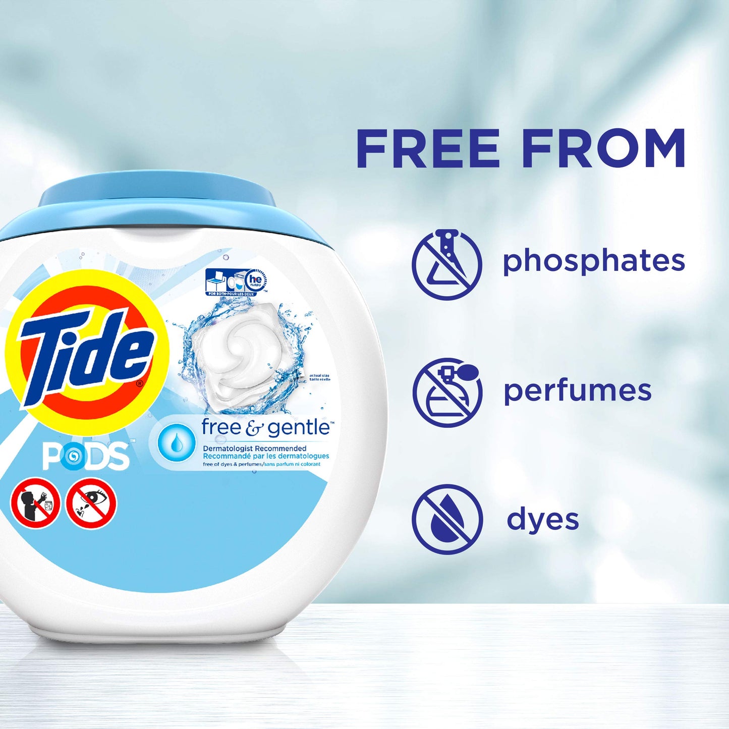 Tide PODS Free and Gentle, Laundry Detergent Soap PODS