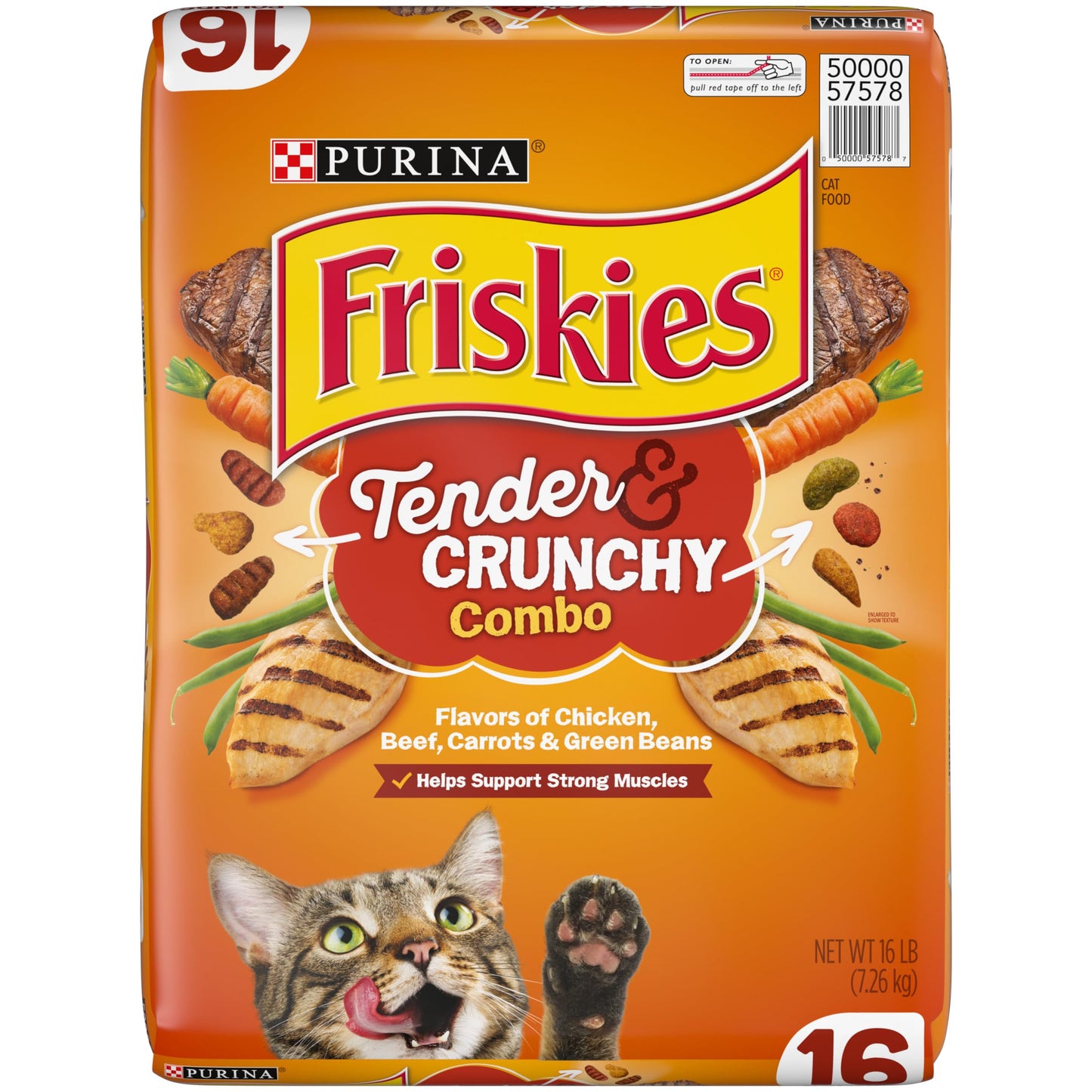 Dry Cat Food, Tender & Crunchy Combo - 16 lb. Bag