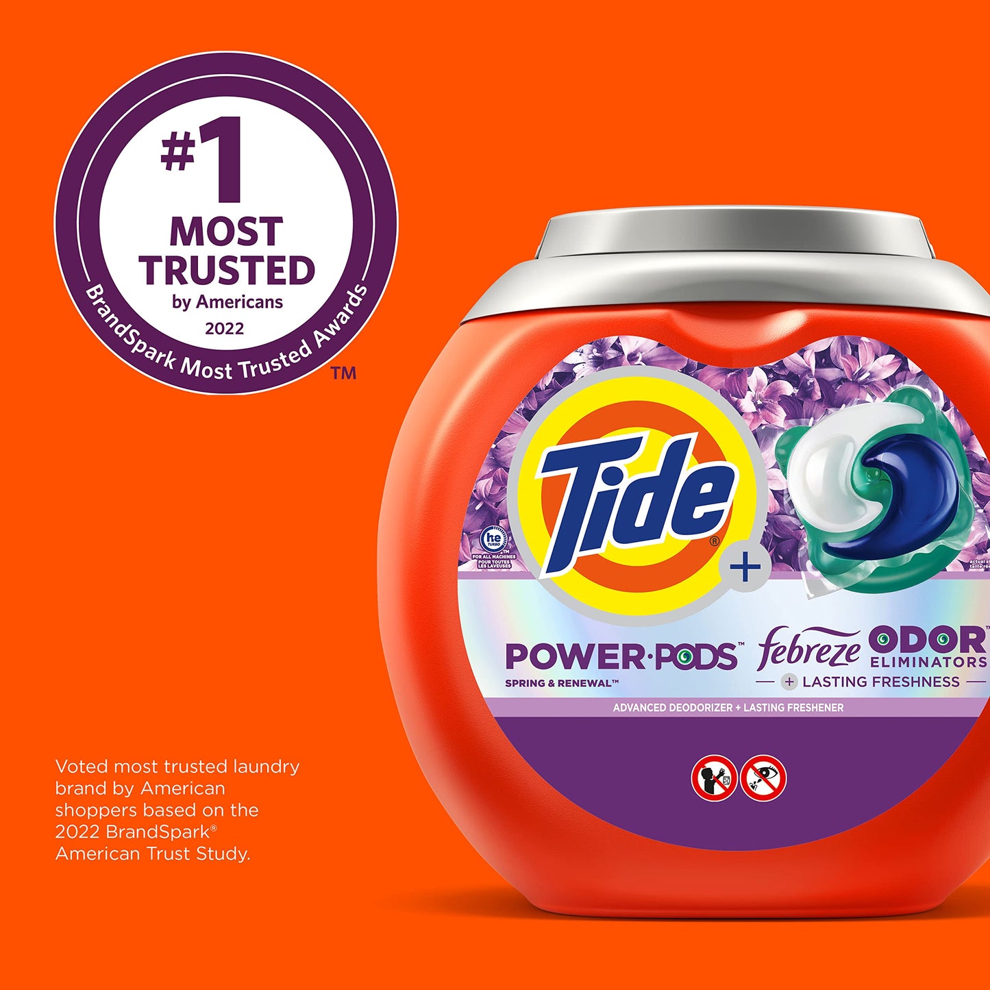 Tide Power Pods Laundry Detergent Pacs with Febreze 32 Count