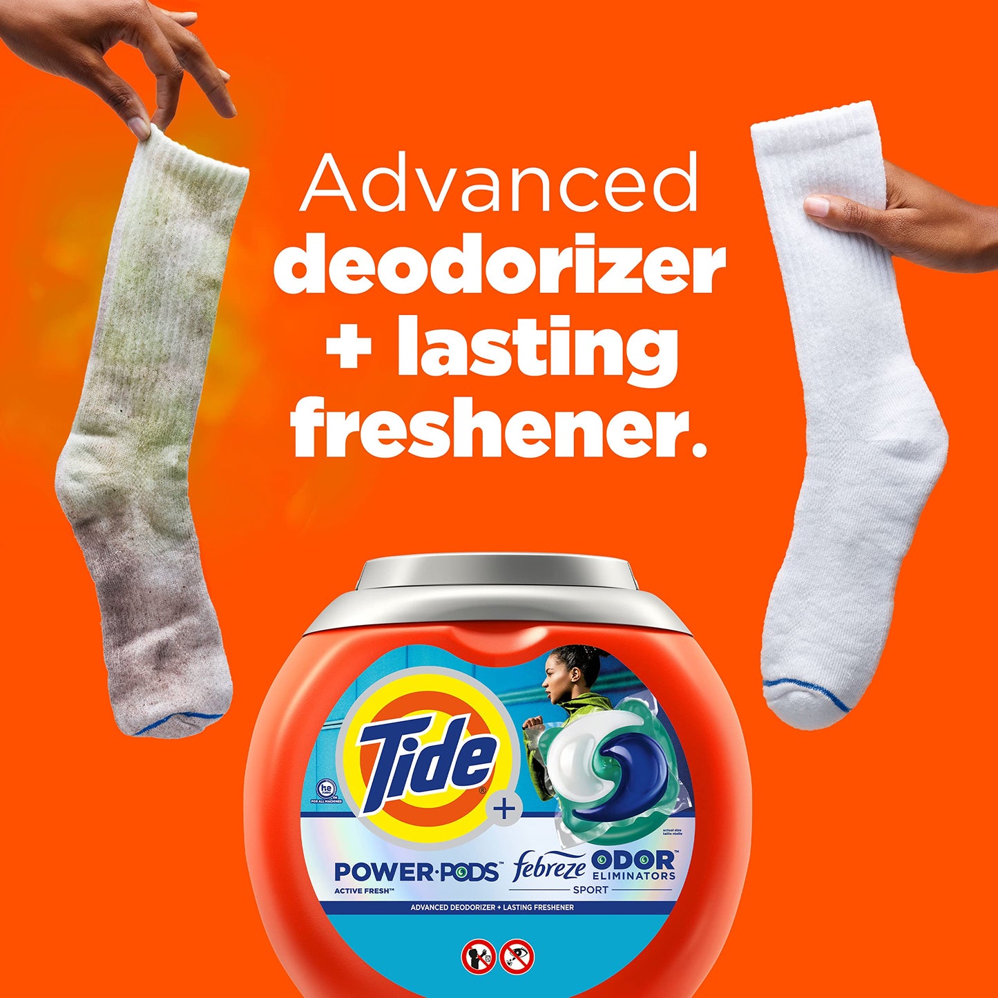 Tide Power Pods Laundry Detergent Pacs with Febreze Sport